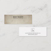 CARTE DE VISITE MINI LOGO DE REGAL FAUX GOLD BROWN STUD EARRY EARRY (Devant / Derrière)