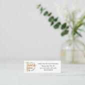 Carte De Visite Mini logo de remerciement écriture manuscrite boho (Debout devant)
