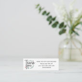 Carte De Visite Mini logo de remerciement écriture manuscrite boho (Debout devant)