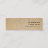 CARTE DE VISITE MINI LOGO DE TEXTE SPECKÉ DE TERRACOTTE CÉRAMIQUE RUSTI (Dos)