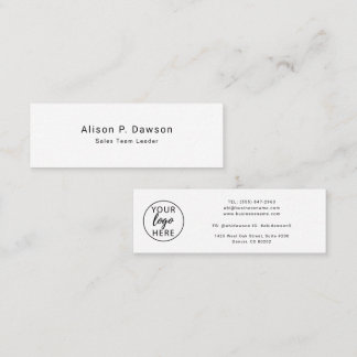 Carte De Visite Mini Logo d'entreprise minimaliste