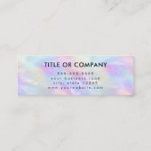 Carte De Visite Mini Logo des médias sociaux tendance Iridescente Opal  (Dos)