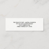 Carte De Visite Mini Logo des ustensiles de cuisine | Géométrique moder (Dos)