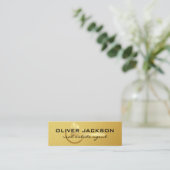 Carte De Visite Mini Logo du bâtiment de clé or immobilier (Debout devant)