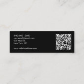 Carte De Visite Mini logo d'un poteau de coiffeur avec code qr (Dos)