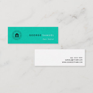 Carte De Visite Mini Logo et nom d'entreprise personnalisés élégants et