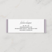 Carte De Visite Mini Logo féminin | Lavande | Professionnel minimal (Dos)