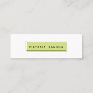 Carte De Visite Mini Logo féminin   Vert   Professionnel minimal