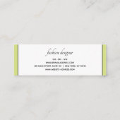 Carte De Visite Mini Logo féminin | Vert | Professionnel minimal (Dos)