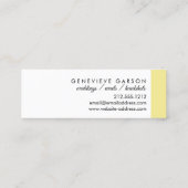 Carte De Visite Mini Logo Gras Créatif Monogramme Jaune Médias Sociaux (Dos)