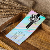 Carte De Visite Mini Logo Holographique Esthétique Rainbow Custom