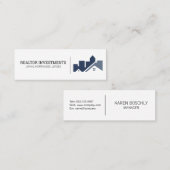 Carte De Visite Mini Logo immobilier de construction architecturale (Devant / Derrière)