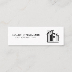 Carte De Visite Mini Logo Immobilier Propriétés Bâtiments