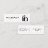 Carte De Visite Mini Logo Immobilier | Propriétés Bâtiments (Devant / Derrière)