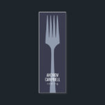 Carte De Visite Mini Logo minimaliste de cuisine de chef bleu moderne<br><div class="desc">Logo minimaliste de cuisine de chef bleu moderne</div>