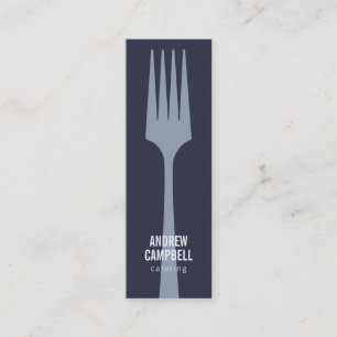 Carte De Visite Mini Logo minimaliste de cuisine de chef bleu moderne