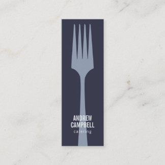 Carte De Visite Mini Logo minimaliste de cuisine de chef bleu moderne