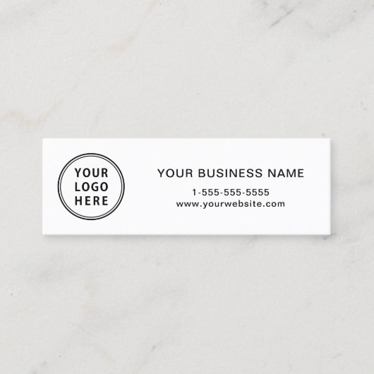 Carte De Visite Mini Logo moderne Code QR (Devant)