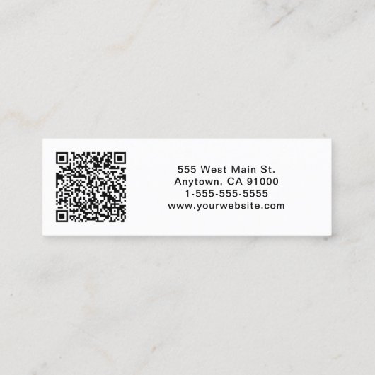 Carte De Visite Mini Logo moderne Code QR (Dos)