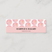 Carte De Visite Mini Logo moderne Pastel Pink Macarons Professional (Devant)