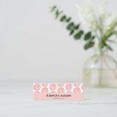 Carte De Visite Mini Logo moderne Pastel Pink Macarons Professional (Debout devant)