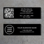 Carte De Visite Mini Logo moderne QR Code noir