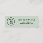 Carte De Visite Mini Logo moderne QR Code Sage (Devant)