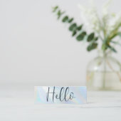 Carte De Visite Mini Logo Moderne Script Holographique Employé (Debout devant)