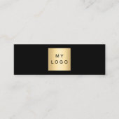 Carte De Visite Mini Logo noir blanc Code QR (Devant)