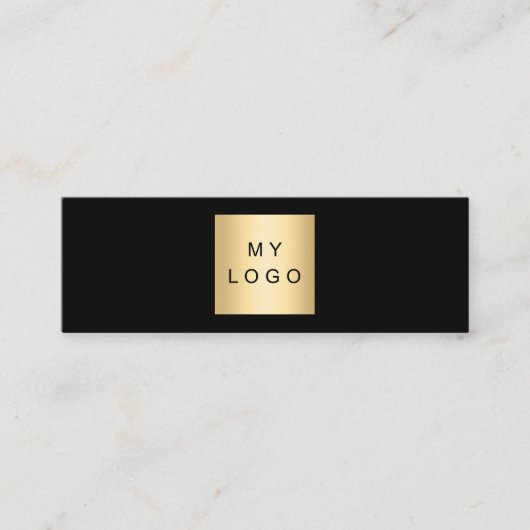 Carte De Visite Mini Logo noir blanc Code QR (Devant)