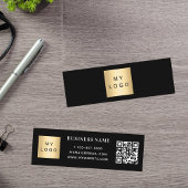 Carte De Visite Mini Logo noir blanc Code QR