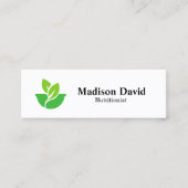 Carte De Visite Mini Logo nutritionniste diététiste sur mesure (Devant)