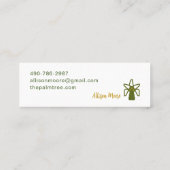 Carte De Visite Mini Logo Palmier | Événements de Front de Mer ou Branc (Dos)