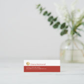 Carte De Visite Mini Logo petit format brique rouge moderne (Debout devant)