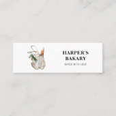 Carte De Visite Mini Logo professionnel de boulangerie fraîche moderne (Devant)