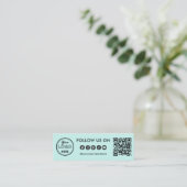 Carte De Visite Mini Logo Professionnel Des Médias Sociaux Suivez-Moi Q (Debout devant)