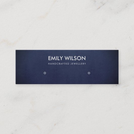 CARTE DE VISITE MINI LOGO REGAL VELVET NAVY BLUE STUD EARRÊT AFFICHAGE (Devant)