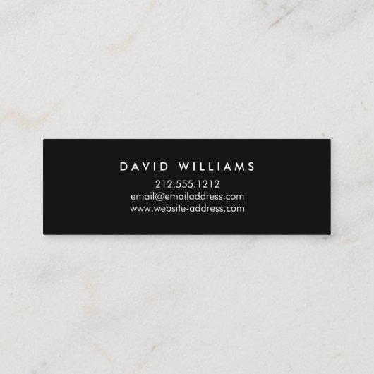 Carte De Visite Mini Logo Rustic Crossed Fork Couteau Noir (Dos)