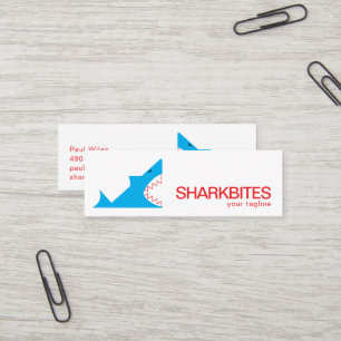Carte De Visite Mini Logo Sharkbites Marque de fruits de mer ou de no