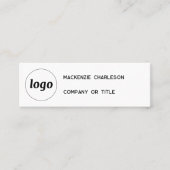 Carte De Visite Mini Logo simple et code QR (Devant)