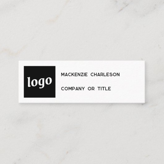 Carte De Visite Mini Logo simple et code QR (Devant)