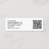 Carte De Visite Mini Logo Simple et Code QR (Dos)