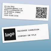 Carte De Visite Mini Logo simple et code QR
