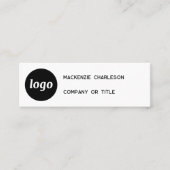 Carte De Visite Mini Logo simple et code QR (Devant)