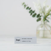 Carte De Visite Mini Logo simple et code QR Dusty Powder Blue (Debout devant)
