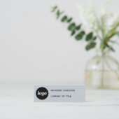 Carte De Visite Mini Logo simple et code QR Dusty Powder Blue (Debout devant)