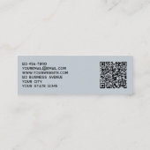 Carte De Visite Mini Logo simple et code QR Dusty Powder Blue (Dos)