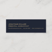 Carte De Visite Mini Logo simple Marine Blue Gold (Devant)