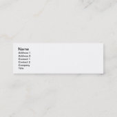 Carte De Visite Mini L'oiseau rouge par des poivrons de Leslie (Dos)