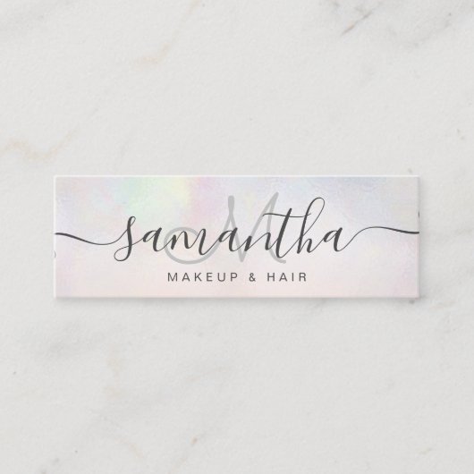 Carte De Visite Mini L'ombre moderne de nacre de perle rougissent des (Devant)